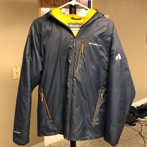 EUC Men’s small Eddie Bauer Evertherm 2.0 down hooded jacket